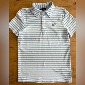 Prodoh White and Blue Striped Polo Shirt